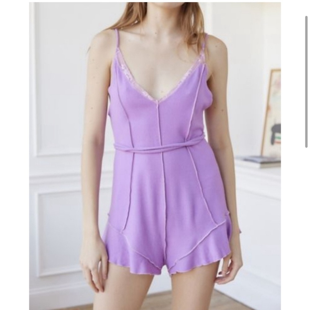 NWT Out From Under Devon Lace-Trim Tied Romper SZ MEDIUM m